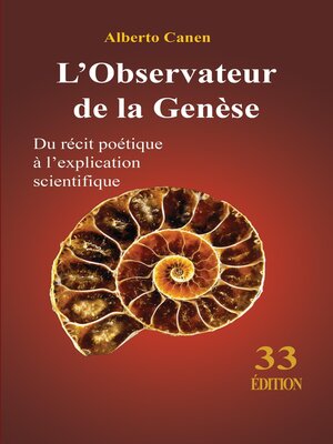 cover image of L'Observateur de la Genèse. Du récit poétique à l'explication scientifique
